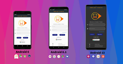 Android application Kwelani Tickets screenshort