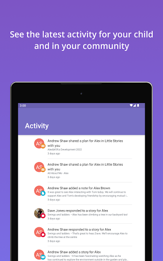 Screenshot of Storypark for Families
