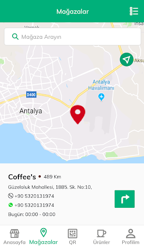 The best coffee of the city. Screen 2