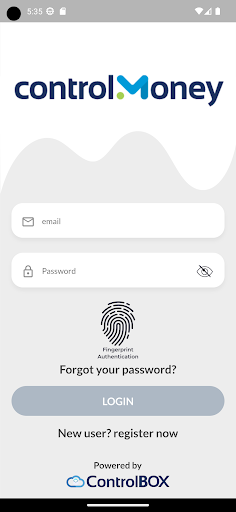 Android application ControlMoney Demo screenshort