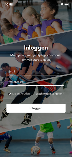 Android application Mijn Optisport screenshort