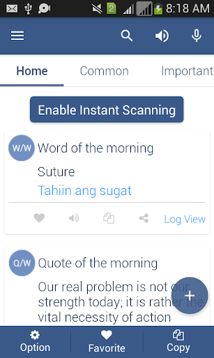 Android application Filipino Dictionary Offline screenshort