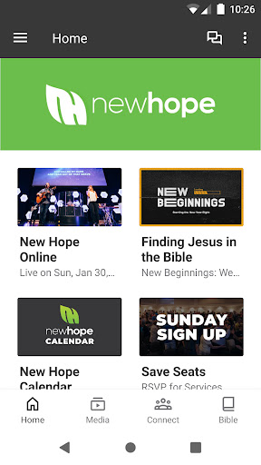 Android application New Hope Community Church screenshort