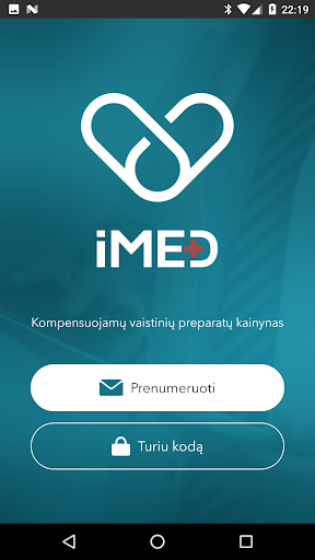 Android application iMED screenshort