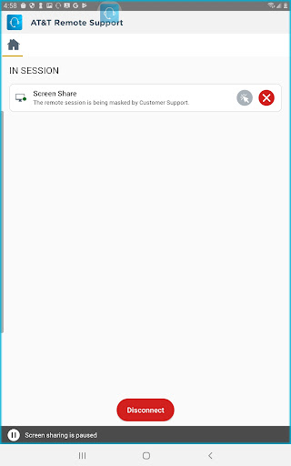Screenshot of AT&T Remote Support