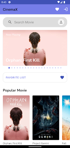 Android application CinemaX: Movie Catalog screenshort