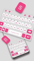 screenshot of Pink White Chat Keyboard Theme