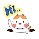 Стикер за WhatsApp - Сладък аниме чат - Чарли котка