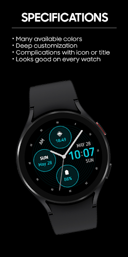 JHW Analog 5 PRO: Watch face Screen 2