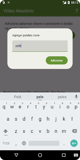 Visualização do aplicativo