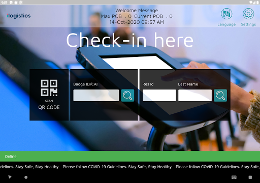 iLogistics Check-in Screen 2