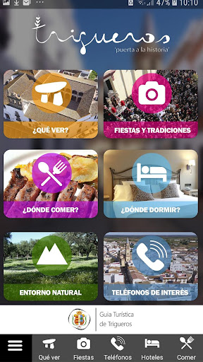 Android application Guía turística de Trigueros. screenshort