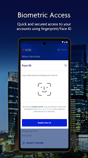 Android application UOB Infinity Indonesia screenshort