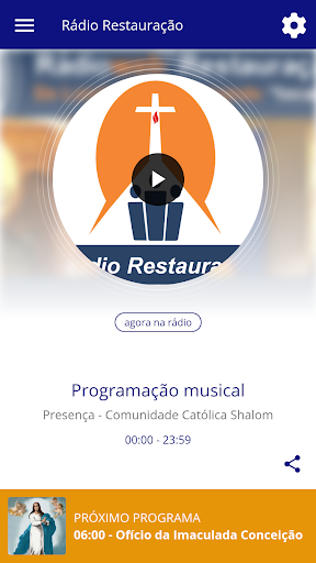 Android application Rádio Restauração screenshort