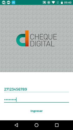 Android application Cheque Digital screenshort