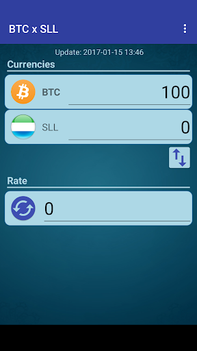 Android application Bitcoin x Sierra Leonean Leone screenshort