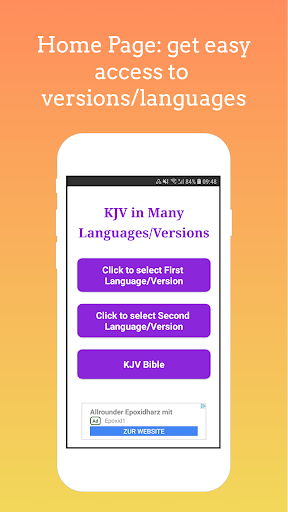 Android application Holy Bible in many languages screenshort