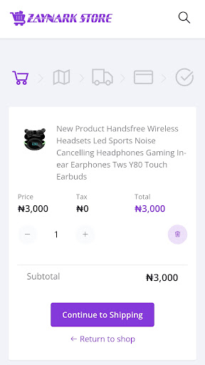 Zaynark Lite - Online Shopping Screen 2