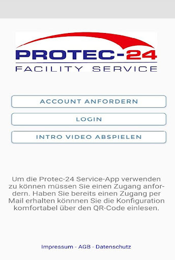 Protec-24 Service App Screen 2