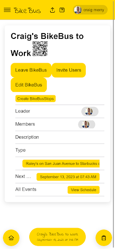 Android application BikeBus screenshort