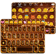 Vintage Gold Emoji Keyboard  Icon