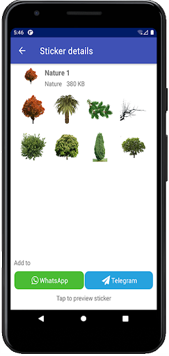 Nature stickers for WhatsApp and Telegram