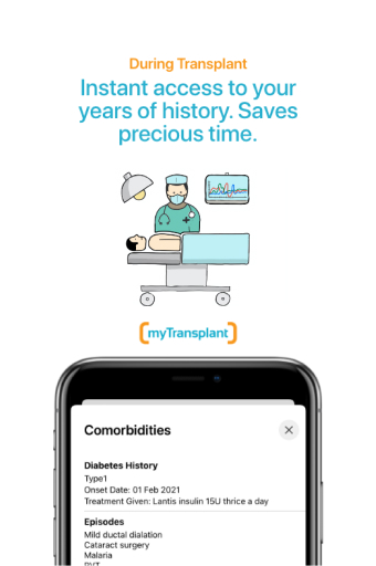 KIMS myTransplant Patient Screen 3