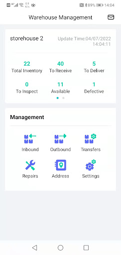 Android application HPT WHMS screenshort