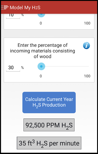 EPAs H2S Calculator Screen 3