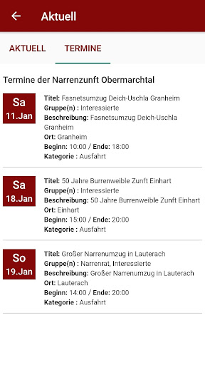 Narrenzunft Obermarchtal Screen 2