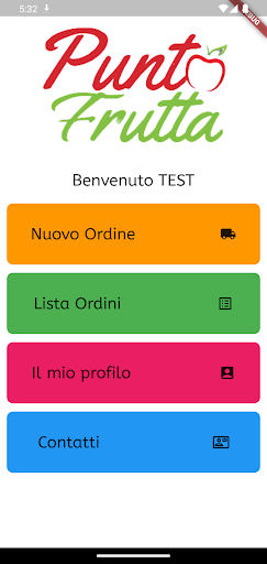 Android application Punto Frutta screenshort