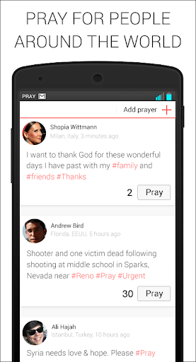 Android application Pray screenshort