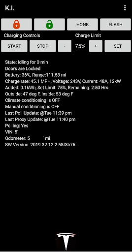 Android application Sleepy Tesla Info screenshort