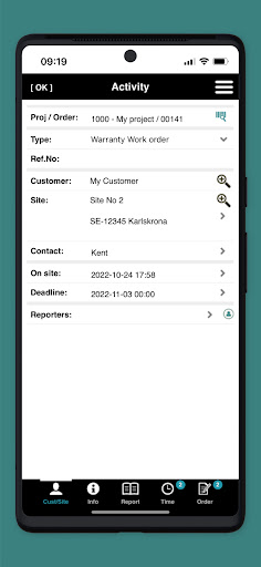 Infobric Workorder Screen 3