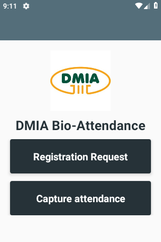 Android application DMIA Bio-Attendance screenshort