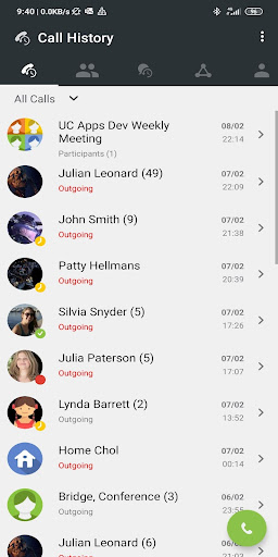Android application OpenScape Mobile Pro screenshort