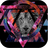 Hipster Wallpaper Galaxy Lion icon