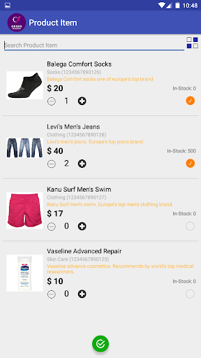 Sales Order, Catalog, Purchase Screen 2