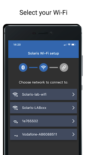 Solaris Wi-Fi Setup Screen 2
