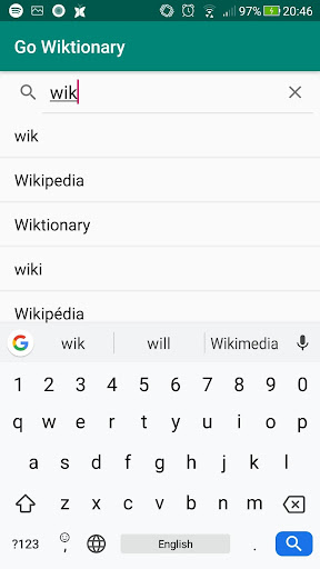 Android application Go Wiktionary (with pics) screenshort