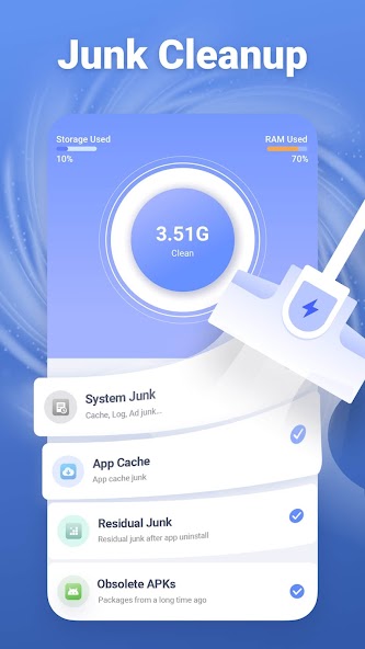 Phone Cleaner Master Clean 1.4.3 APK + Мод (Unlimited money) за Android