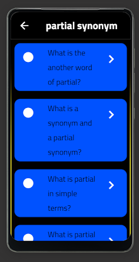 partial synonym Screen 2