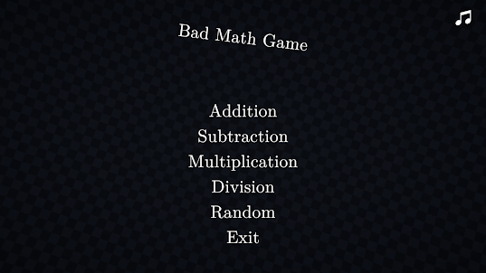 Bad Math Game