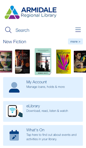 Android application Armidale Regional Libraries screenshort