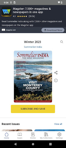 Android application Sommelier India screenshort