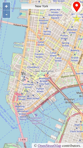 Screenshot of maps with aerial view