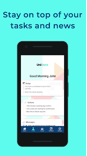 Android application UniQore Driver Demo App screenshort