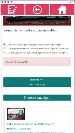 Führerscheinprüfung Schweiz Screenshot