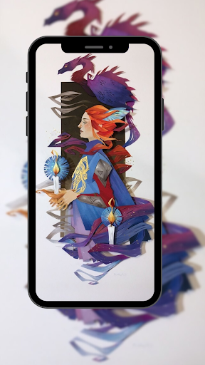 Android application origami 3d wallpaper screenshort