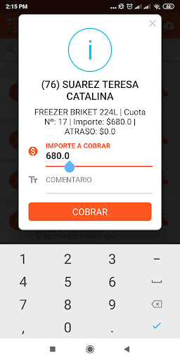Android application MIS COBROS: cobradores screenshort